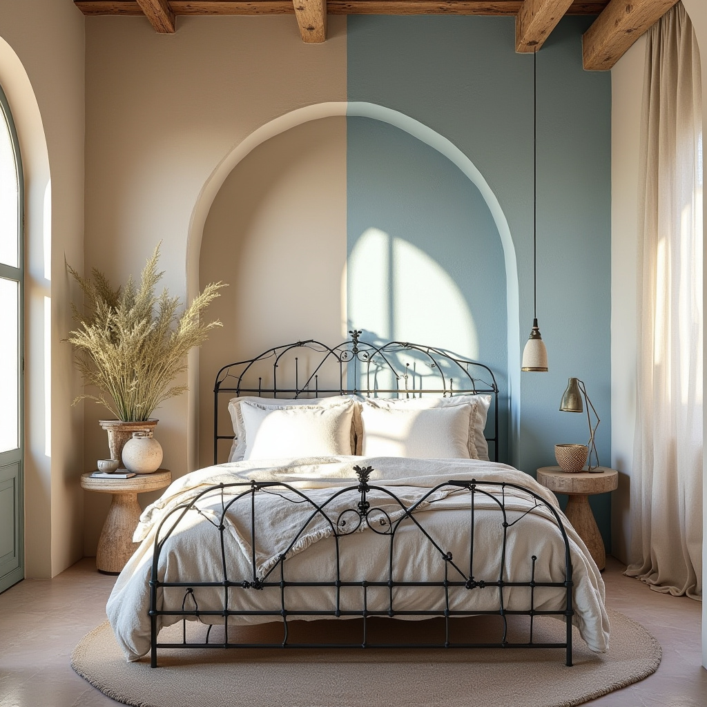 boho bedroom accent wall ideas 8