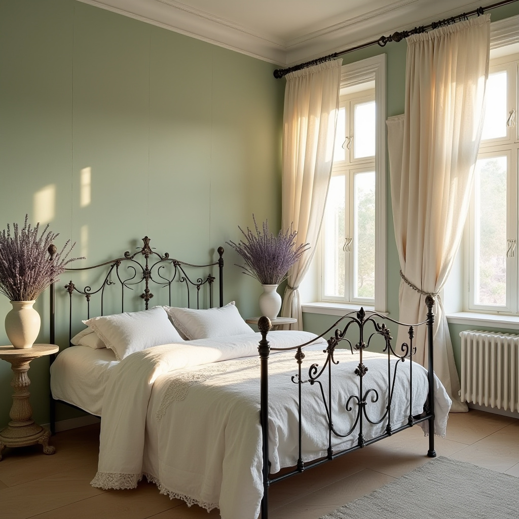 boho green bedroom accent wall 28