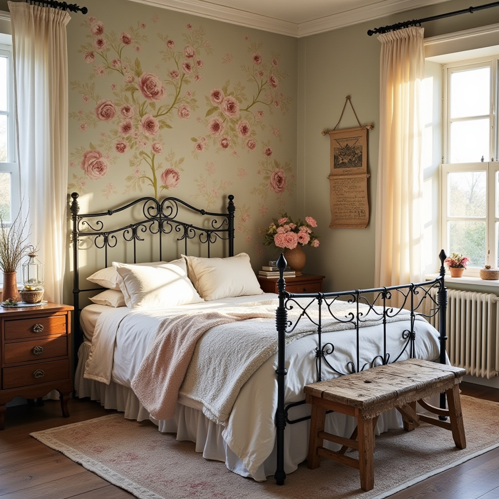 boho wallpaper bedroom accent wall 10
