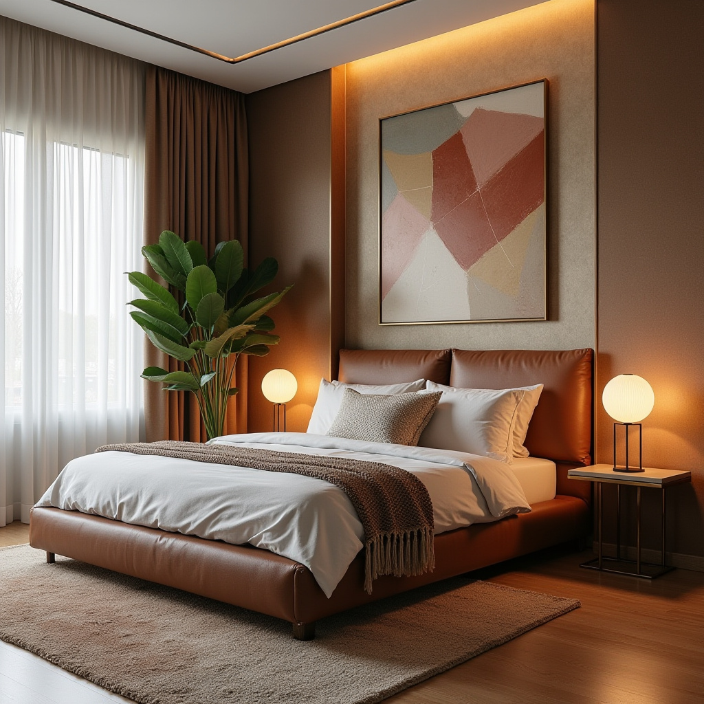 boho wallpaper bedroom accent wall 11