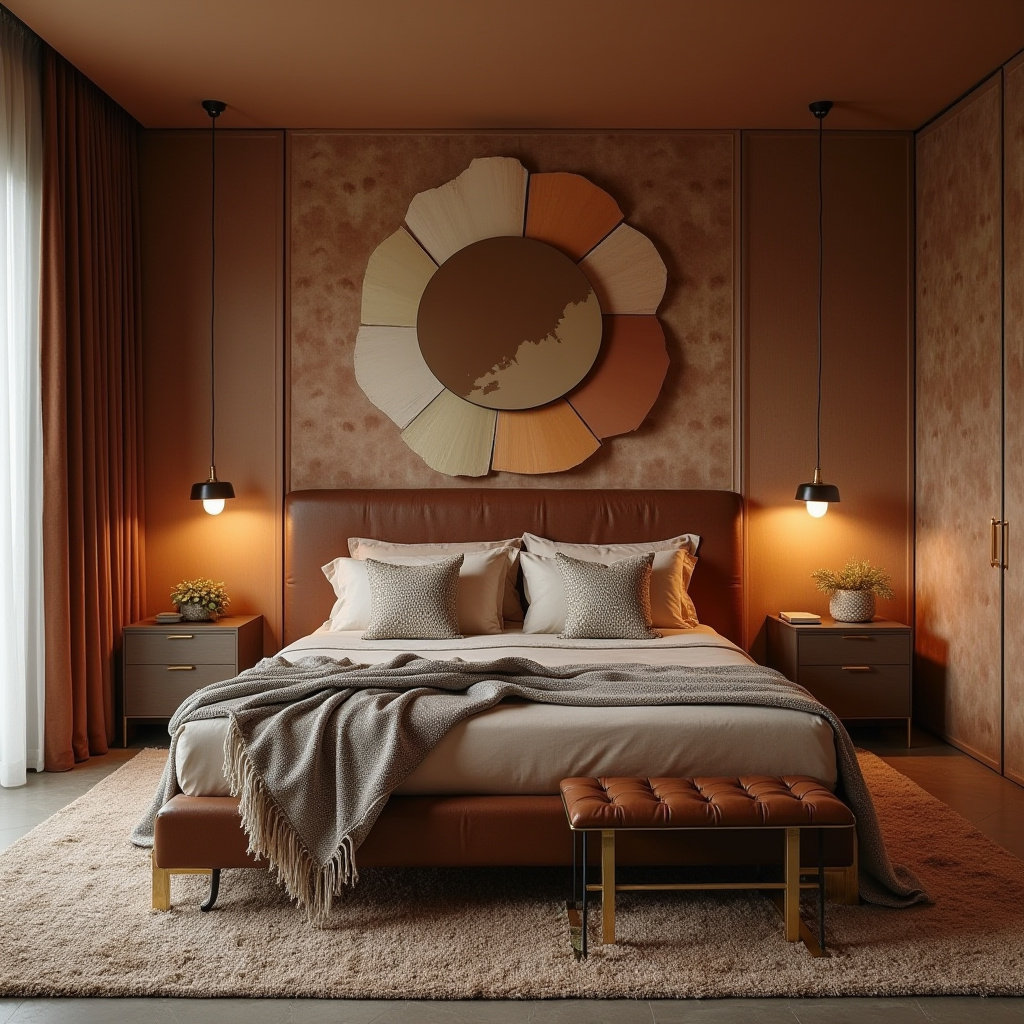 boho wallpaper bedroom accent wall 12