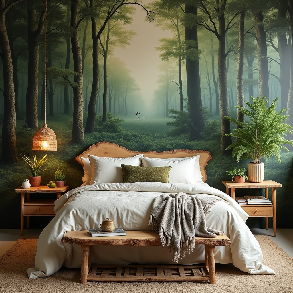 boho wallpaper bedroom accent wall 40
