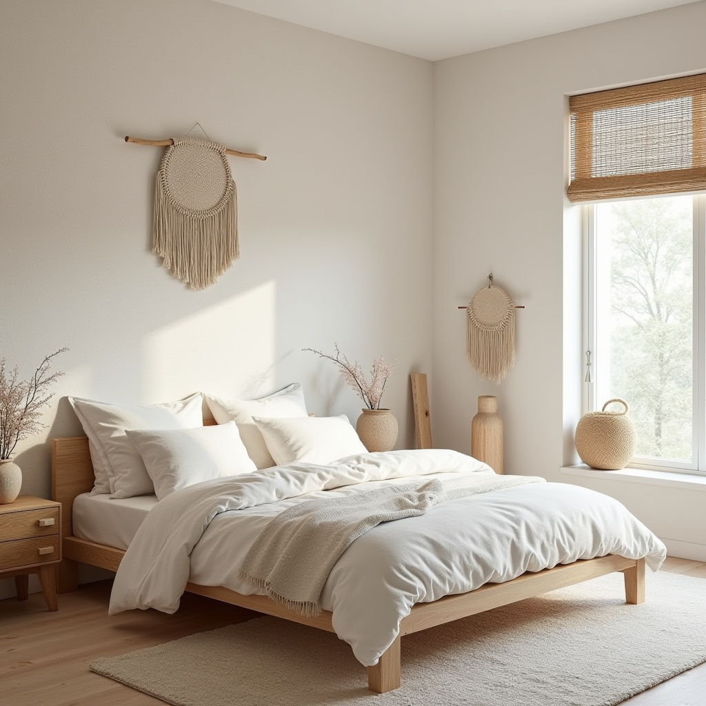 boho wallpaper bedroom accent wall 8