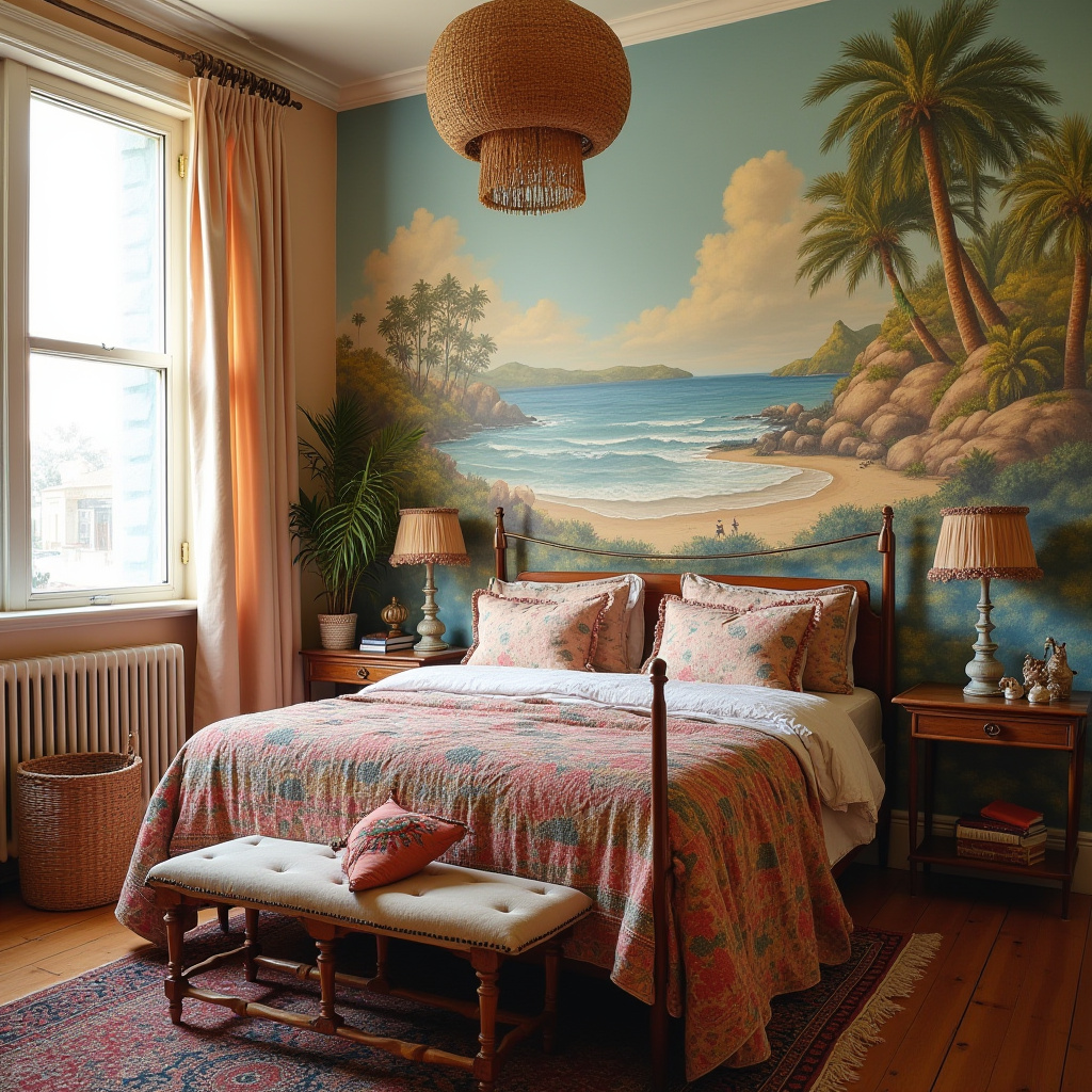 coastal bedroom accent wall wallpaper 21