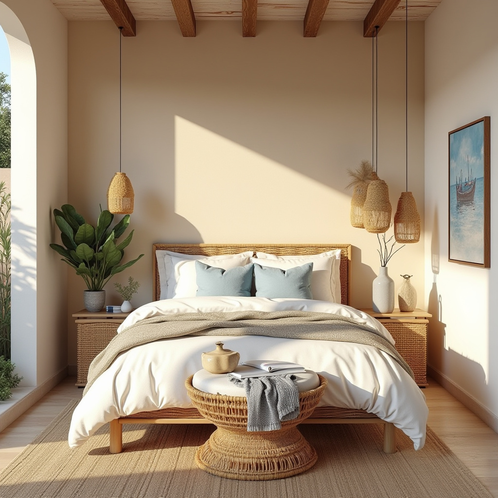 coastal bedroom accent wall wallpaper 3
