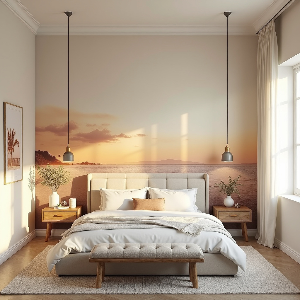 coastal bedroom accent wall wallpaper 34