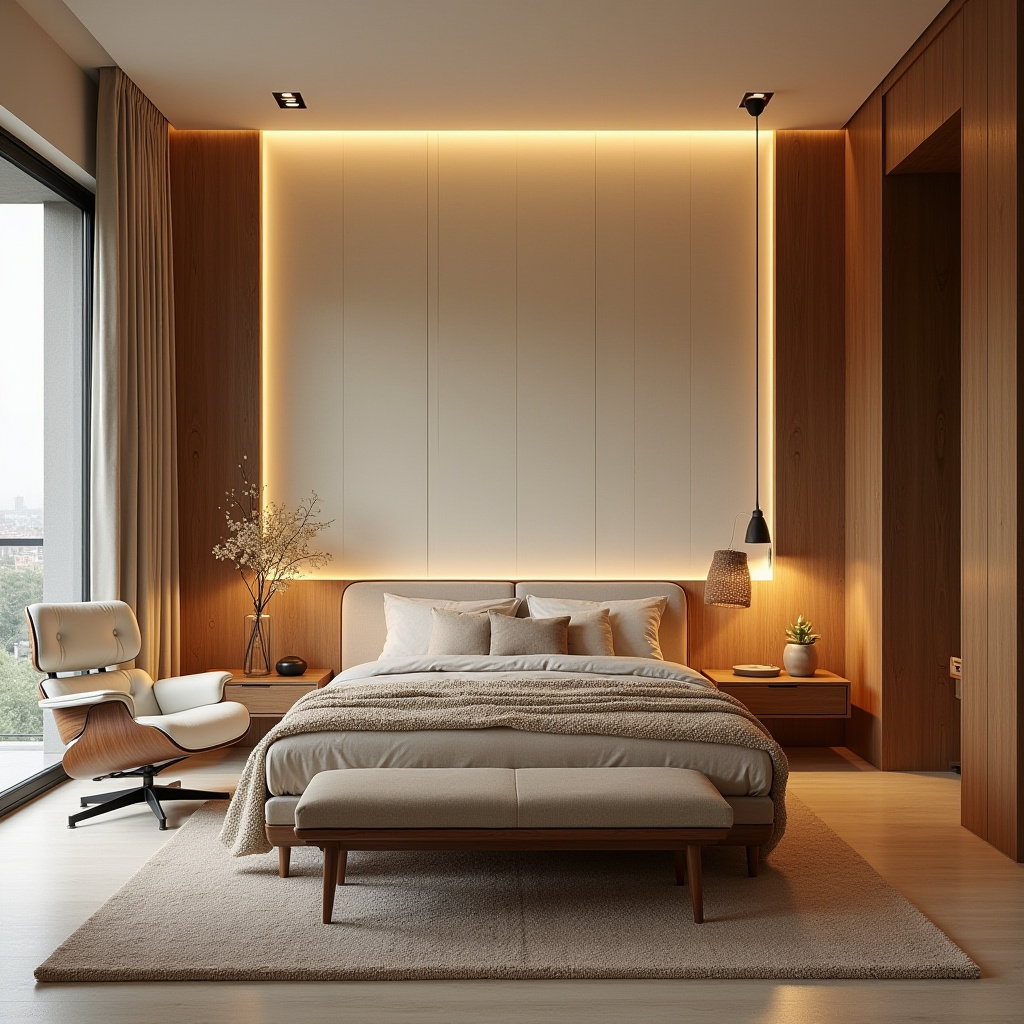 cream bedroom accent wall 10