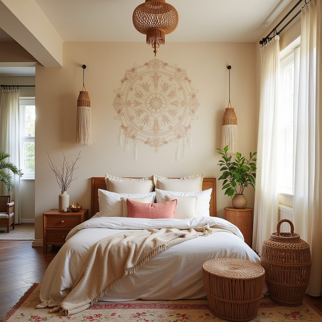 cream bedroom accent wall 15