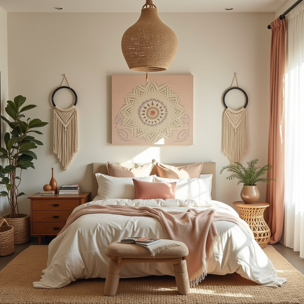 cream bedroom accent wall 16