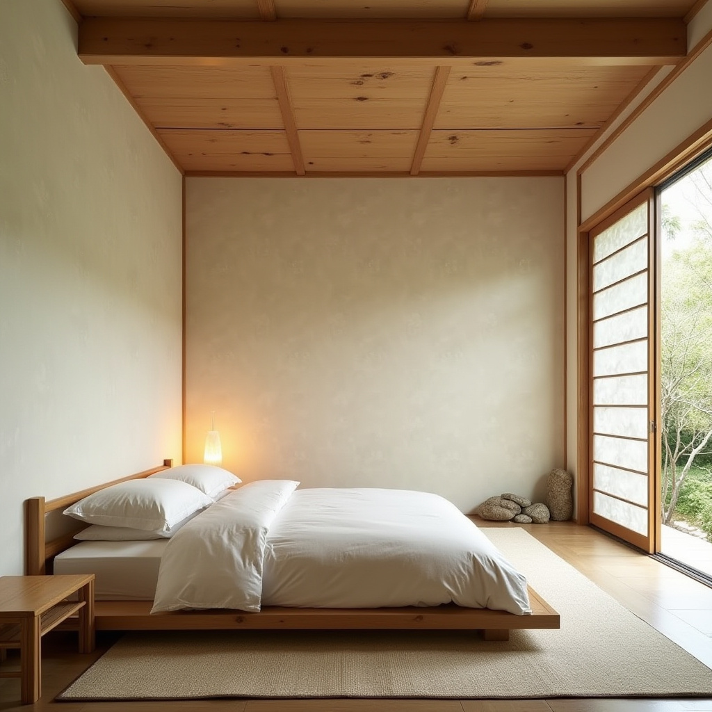 cream bedroom accent wall 18