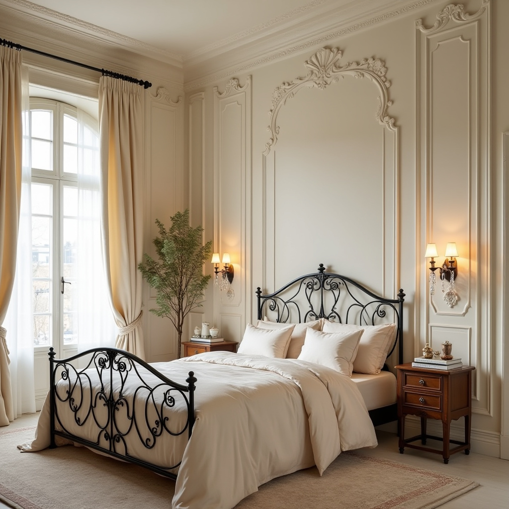 cream bedroom accent wall 19