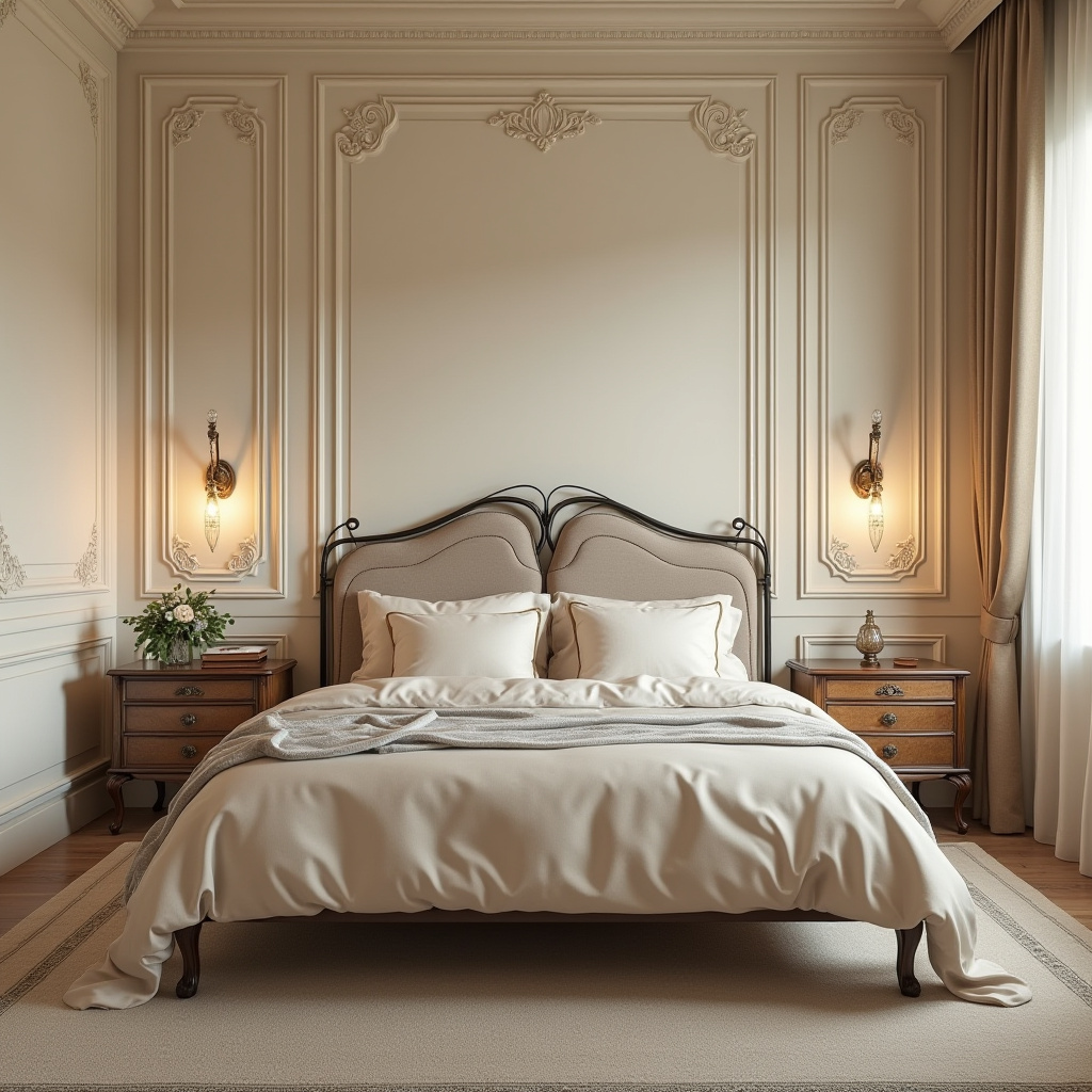 cream bedroom accent wall 20