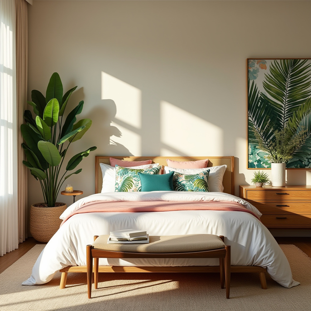 cream bedroom accent wall 21
