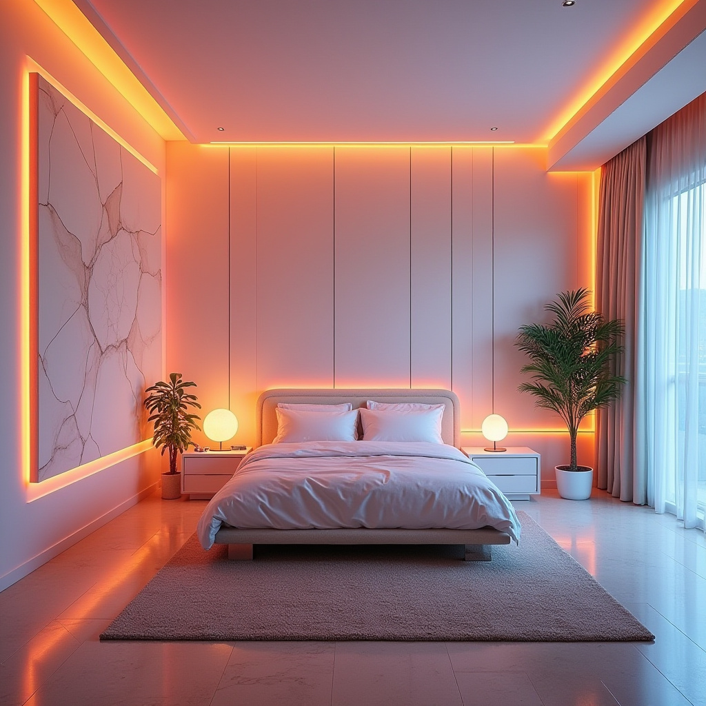cream bedroom accent wall 27