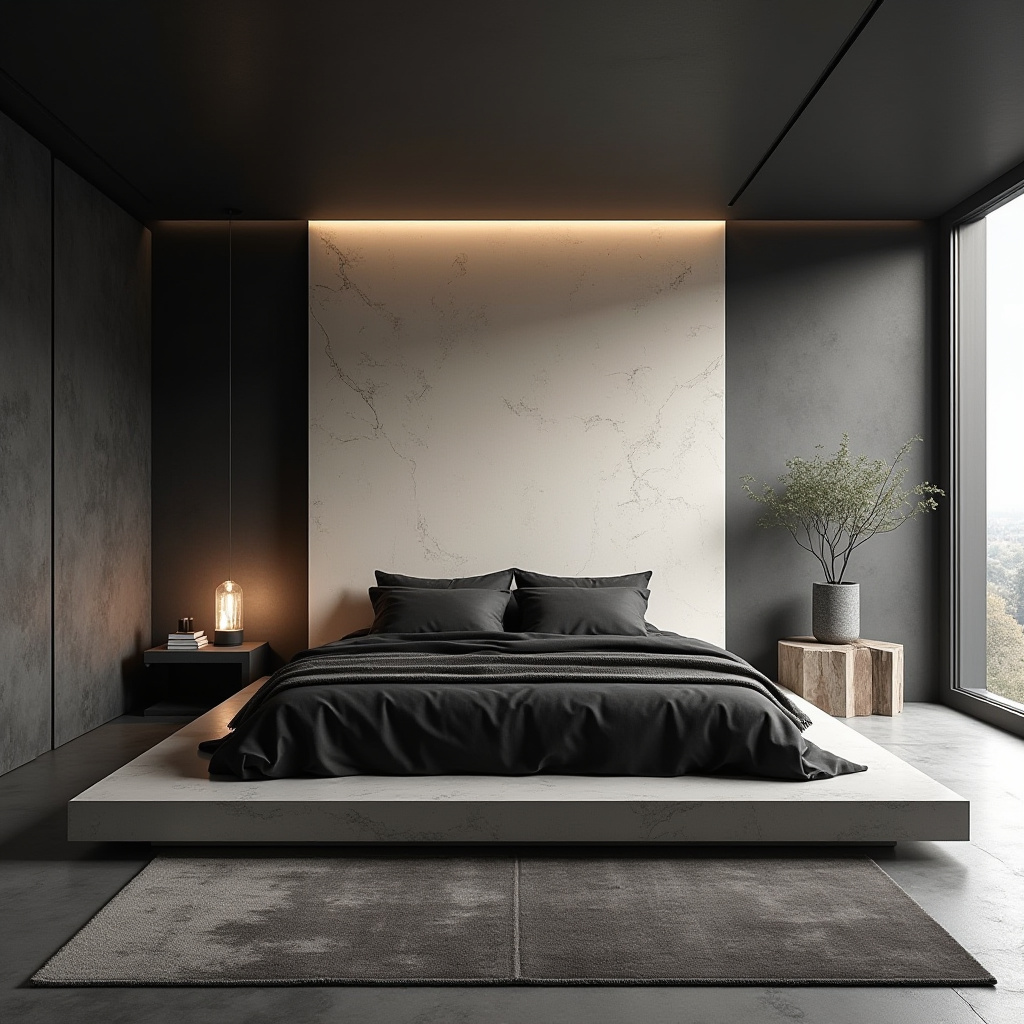 cream bedroom accent wall 32
