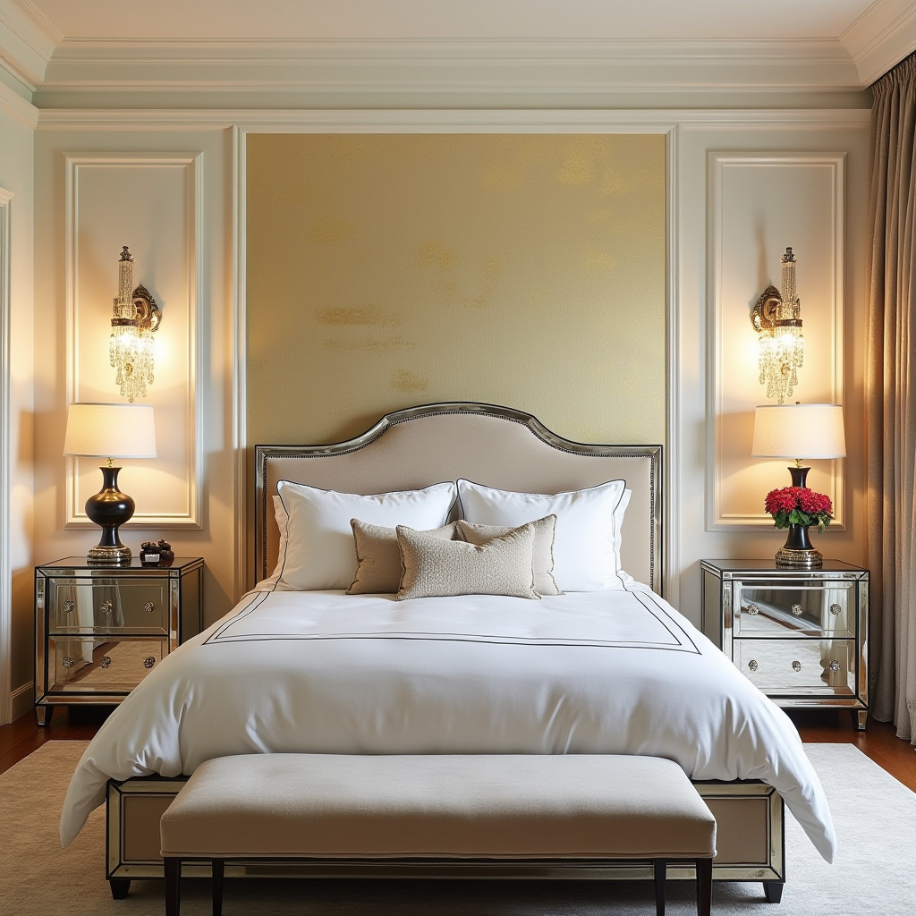 cream bedroom accent wall 35