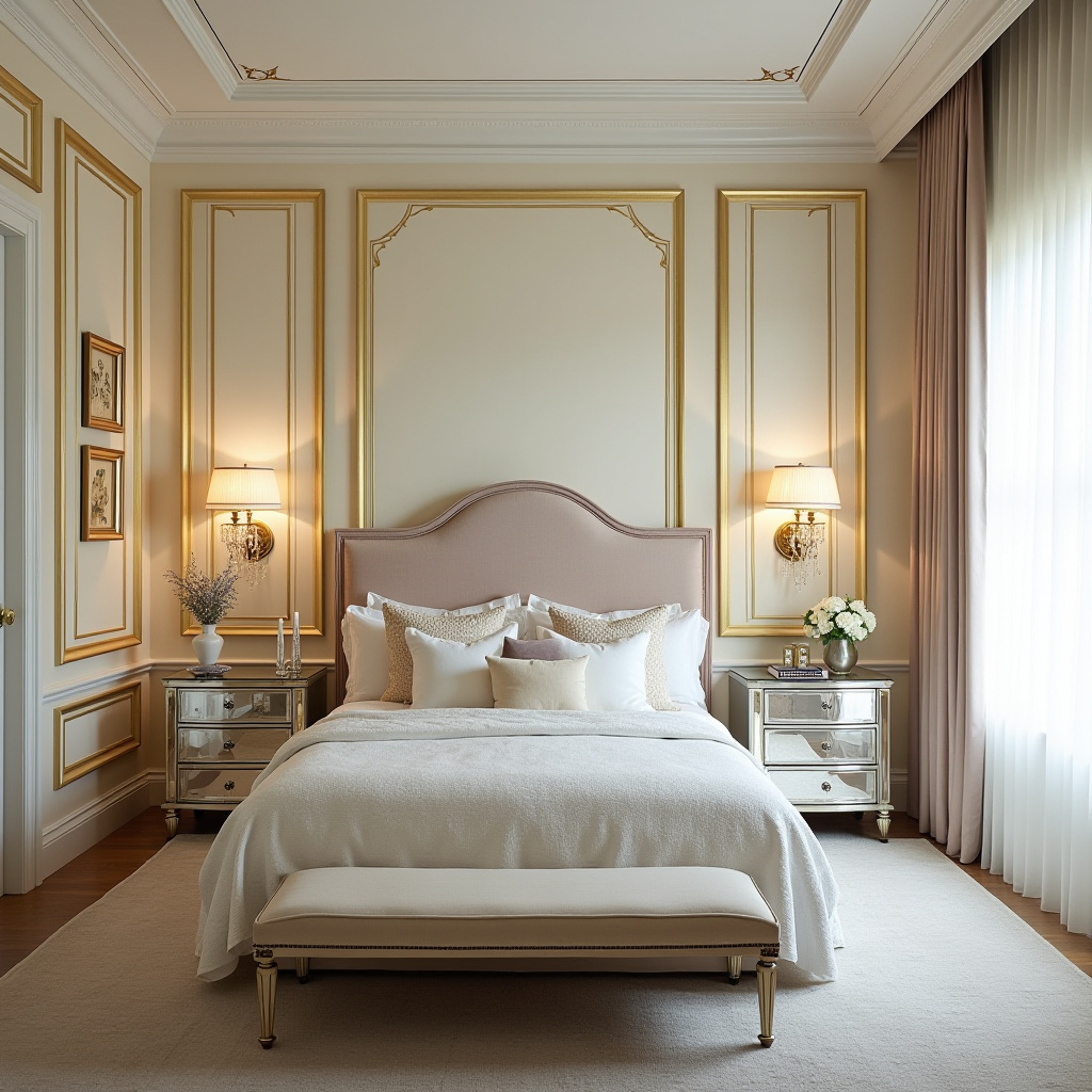 cream bedroom accent wall 36