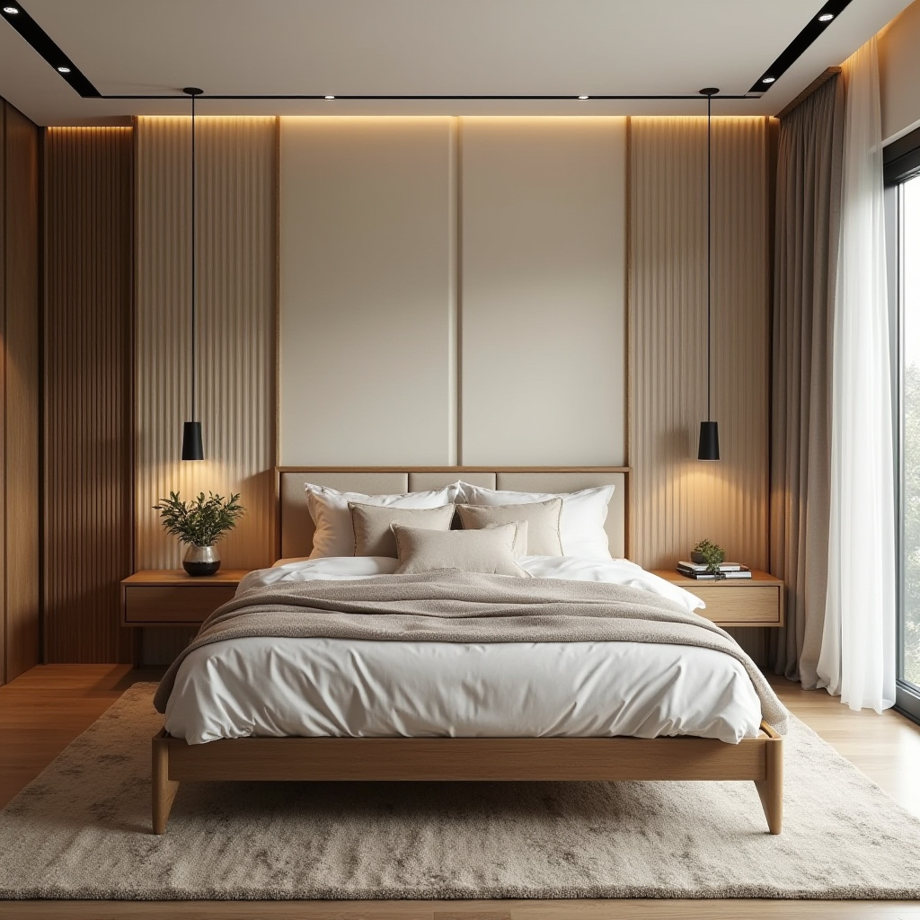 cream bedroom accent wall 4