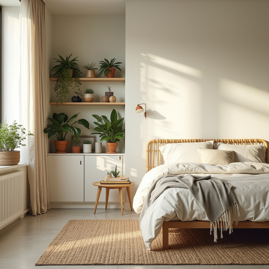 cream bedroom accent wall 6
