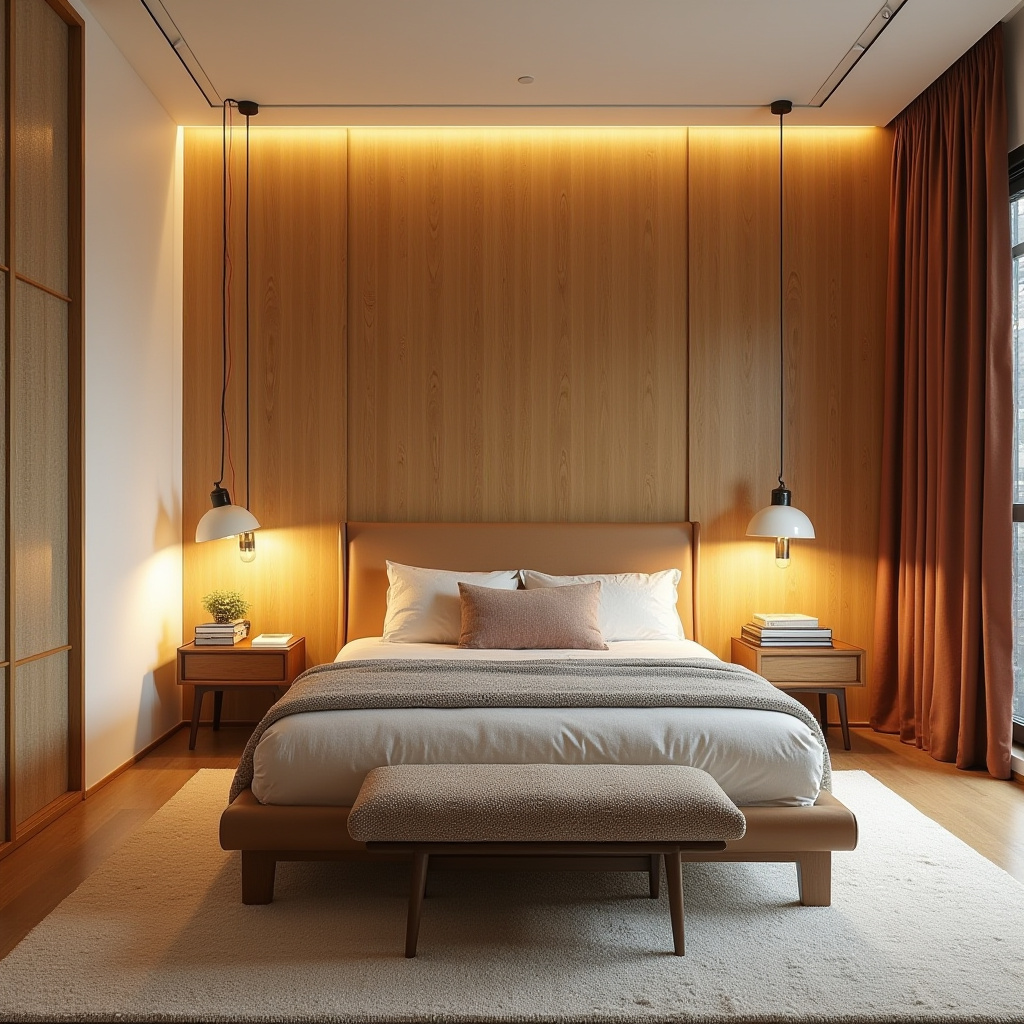 cream bedroom accent wall 9