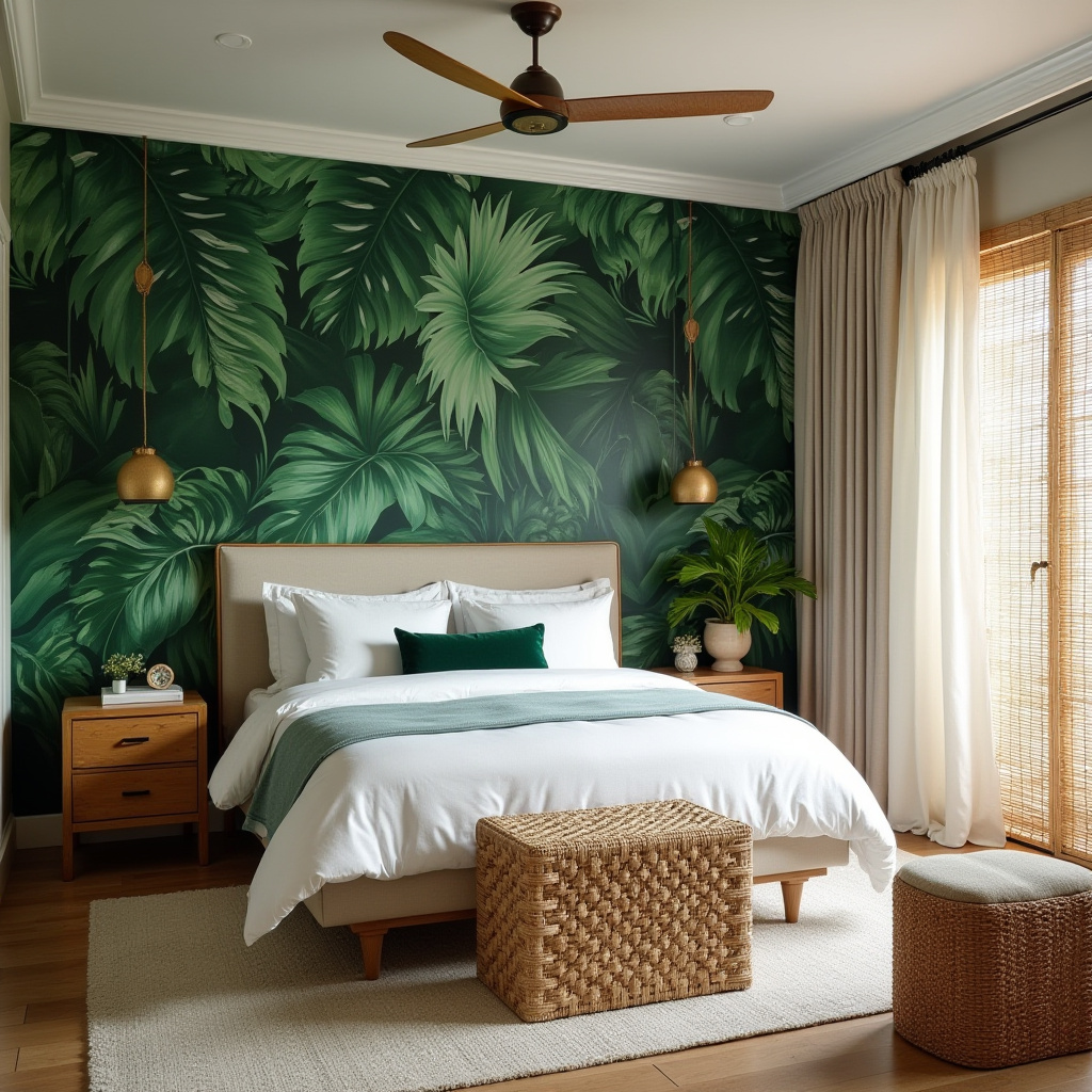deep green bedroom accent wall 17