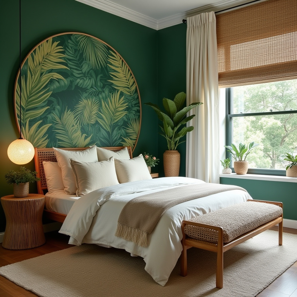 deep green bedroom accent wall 18