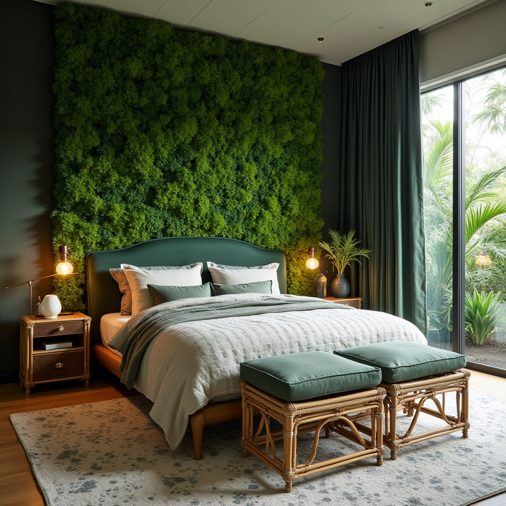 deep green bedroom accent wall 40