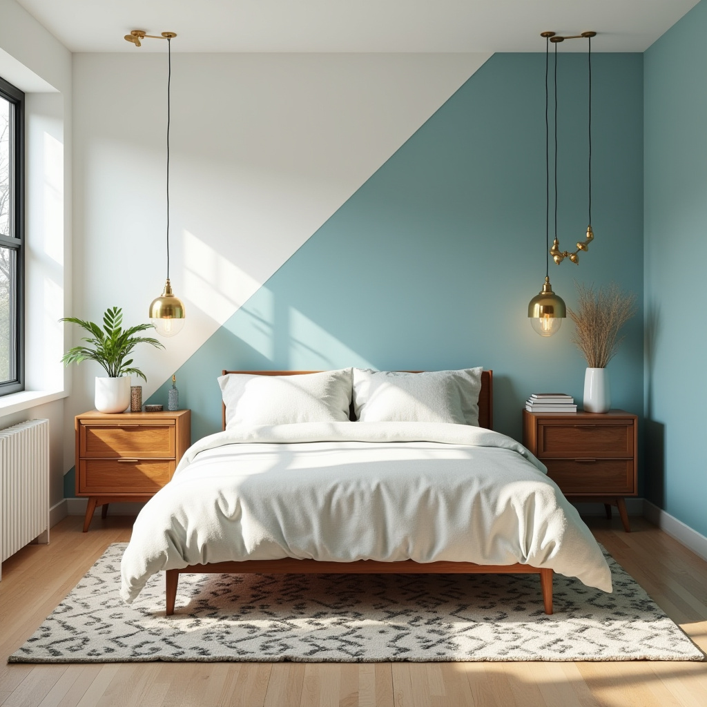light blue bedroom accent wall 10