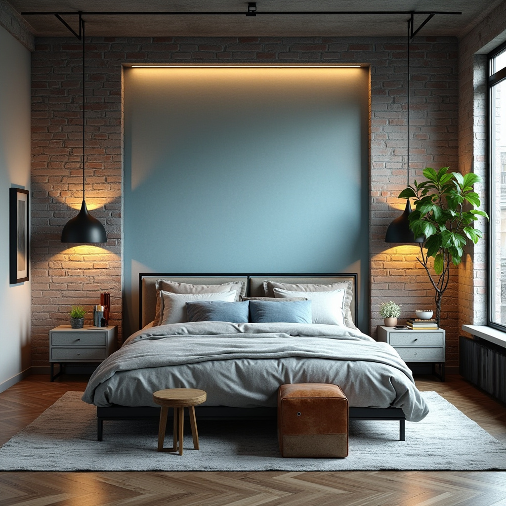 light blue bedroom accent wall 12