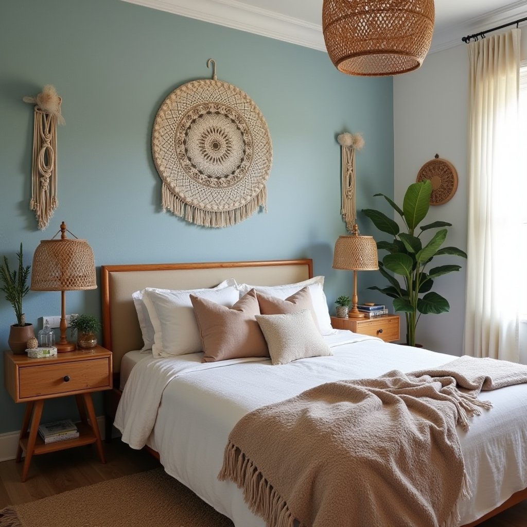 light blue bedroom accent wall 13
