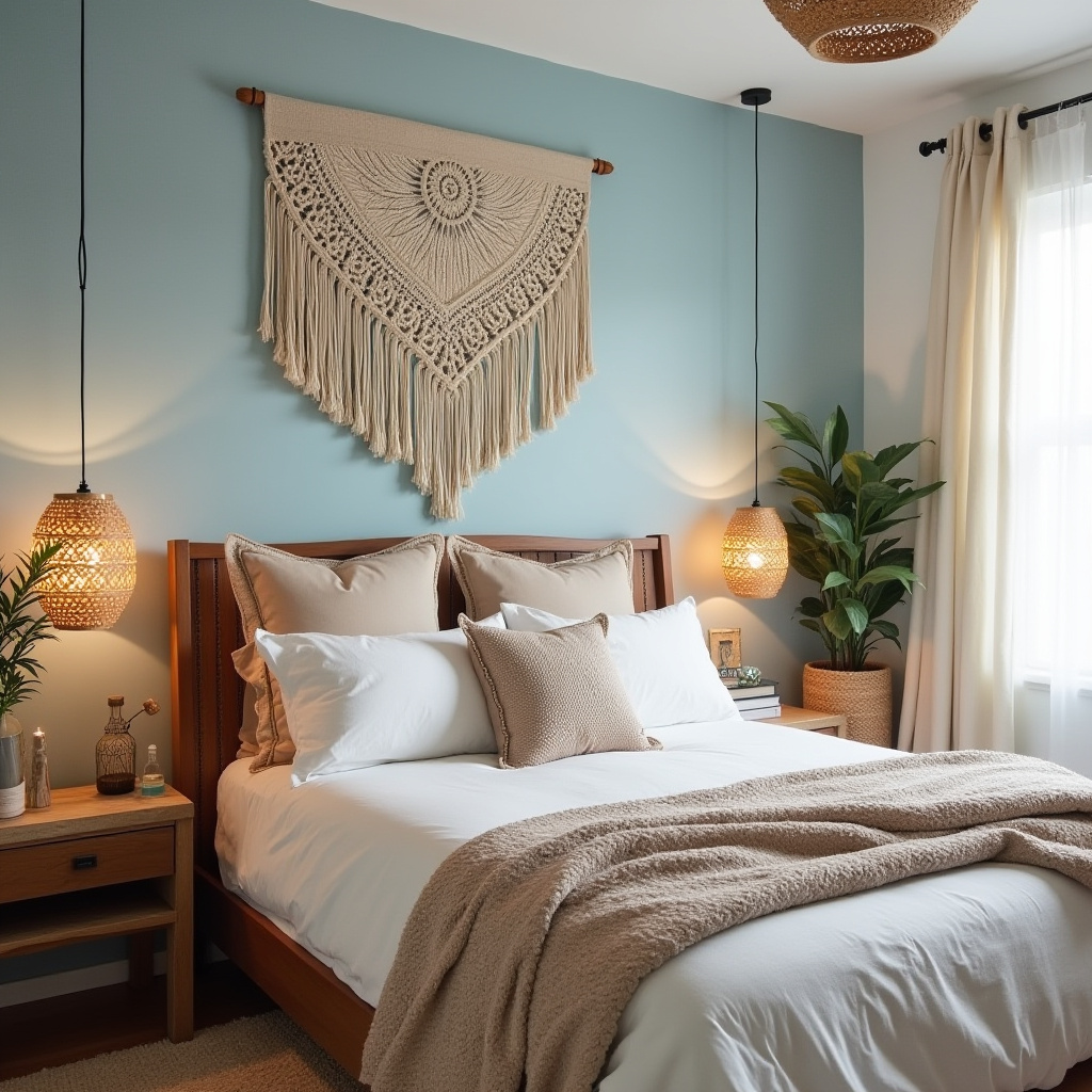 light blue bedroom accent wall 14
