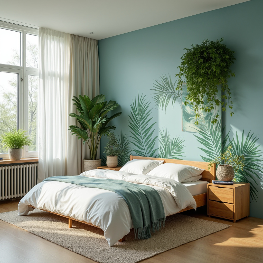 light blue bedroom accent wall 17