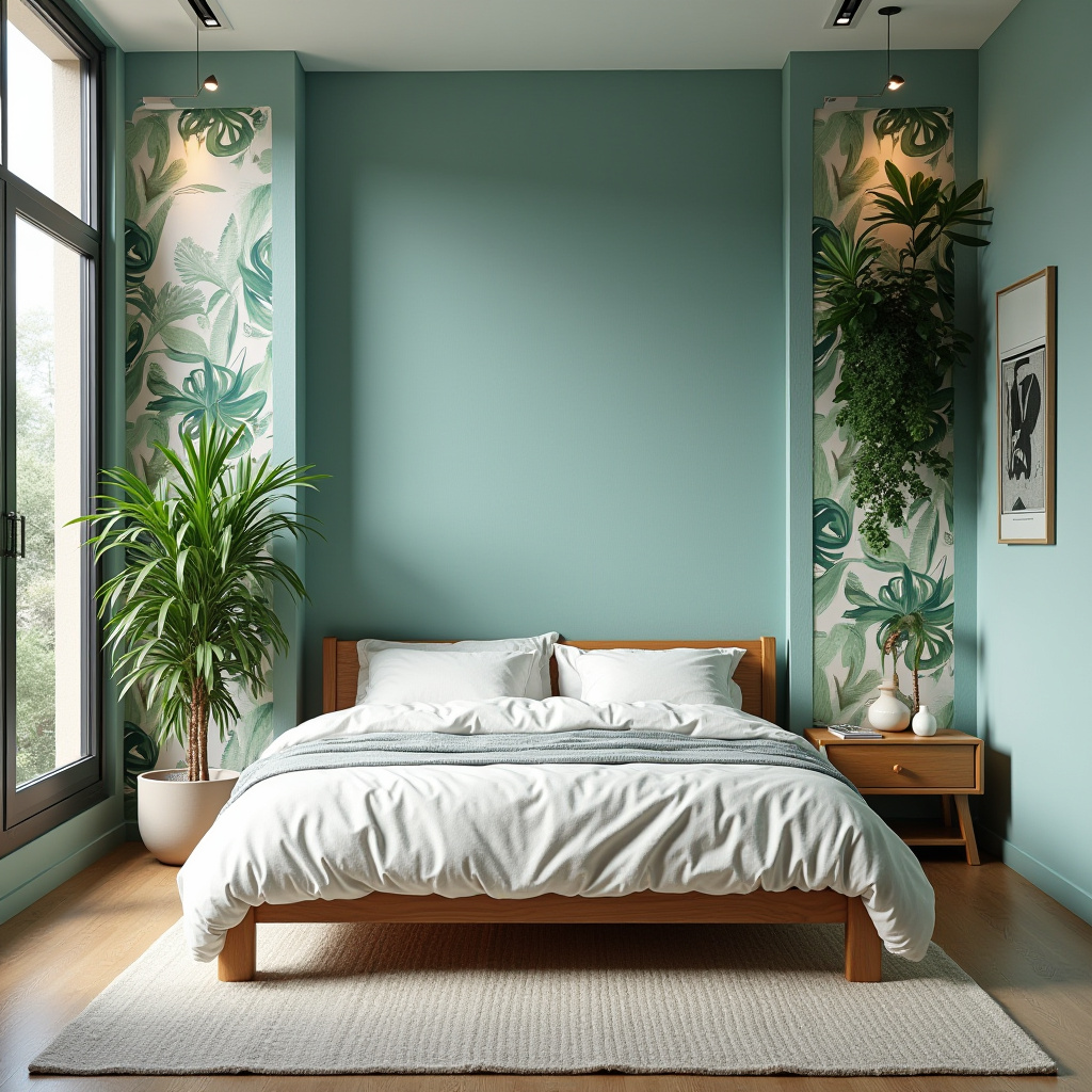 light blue bedroom accent wall 18