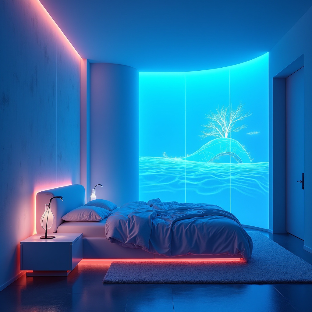 light blue bedroom accent wall 23