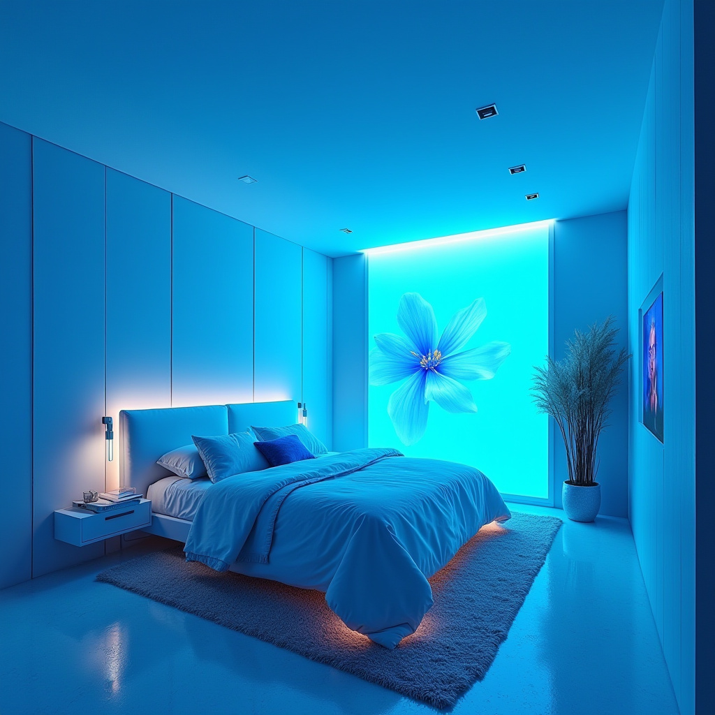 light blue bedroom accent wall 24