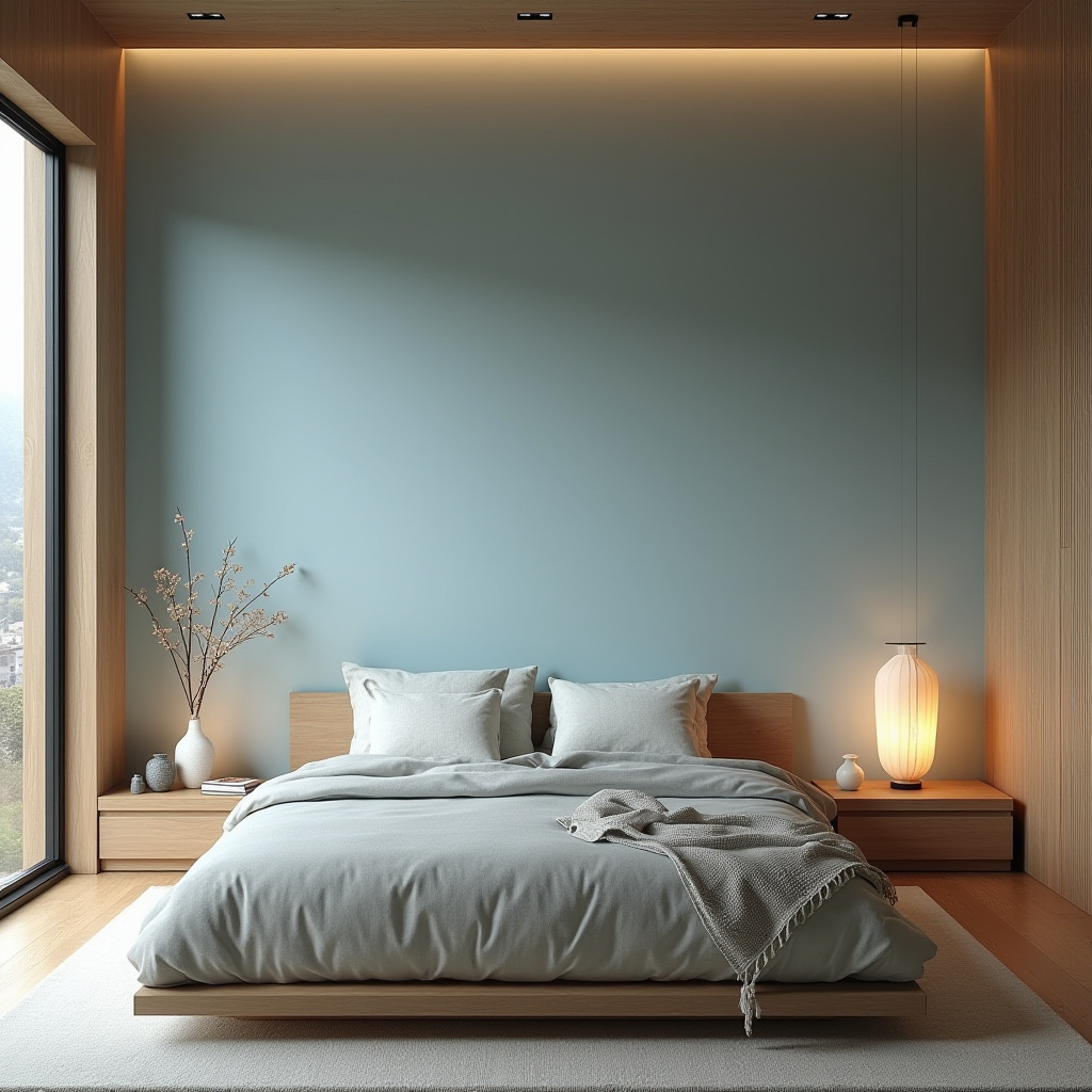 light blue bedroom accent wall 28