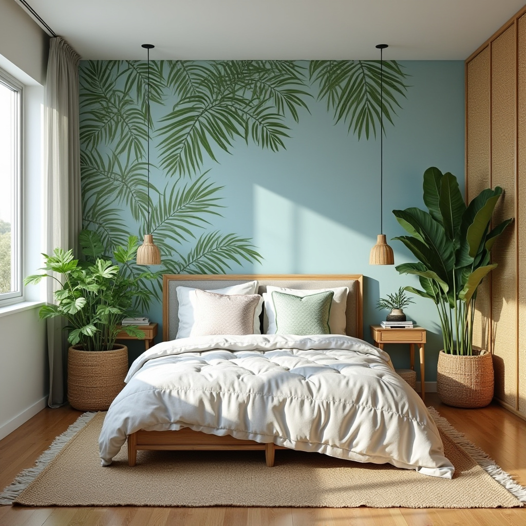 light blue bedroom accent wall 30