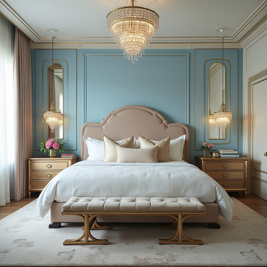 light blue bedroom accent wall 32