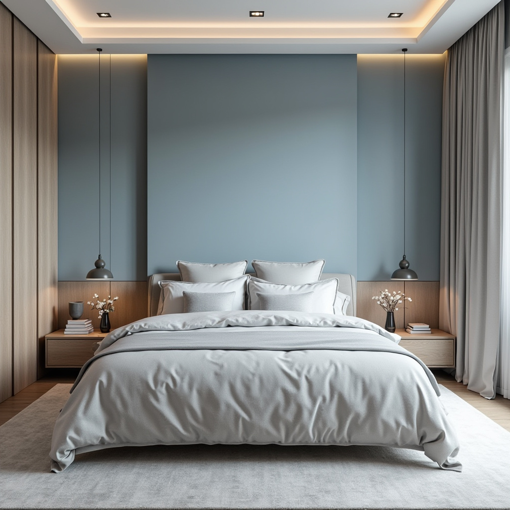 light blue bedroom accent wall 35