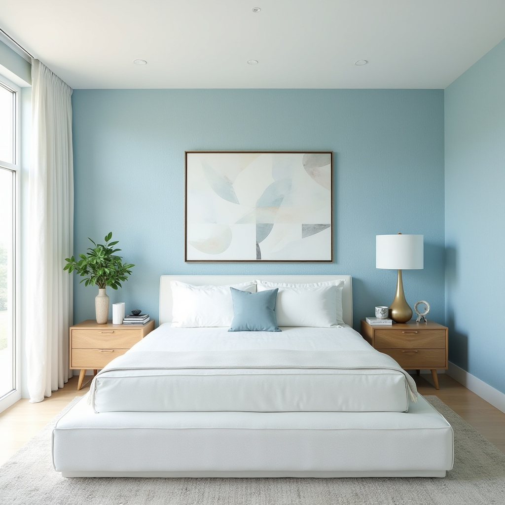 light blue bedroom accent wall 4