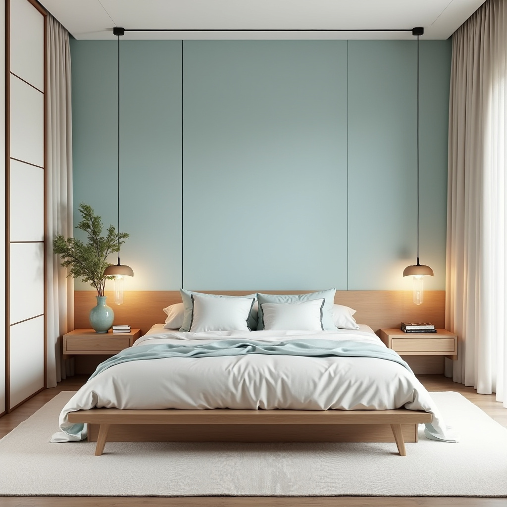 light blue bedroom accent wall 8