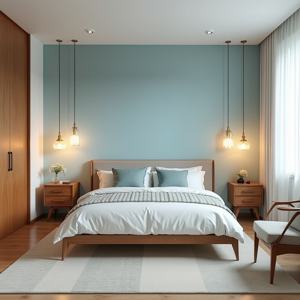 light blue bedroom accent wall 9
