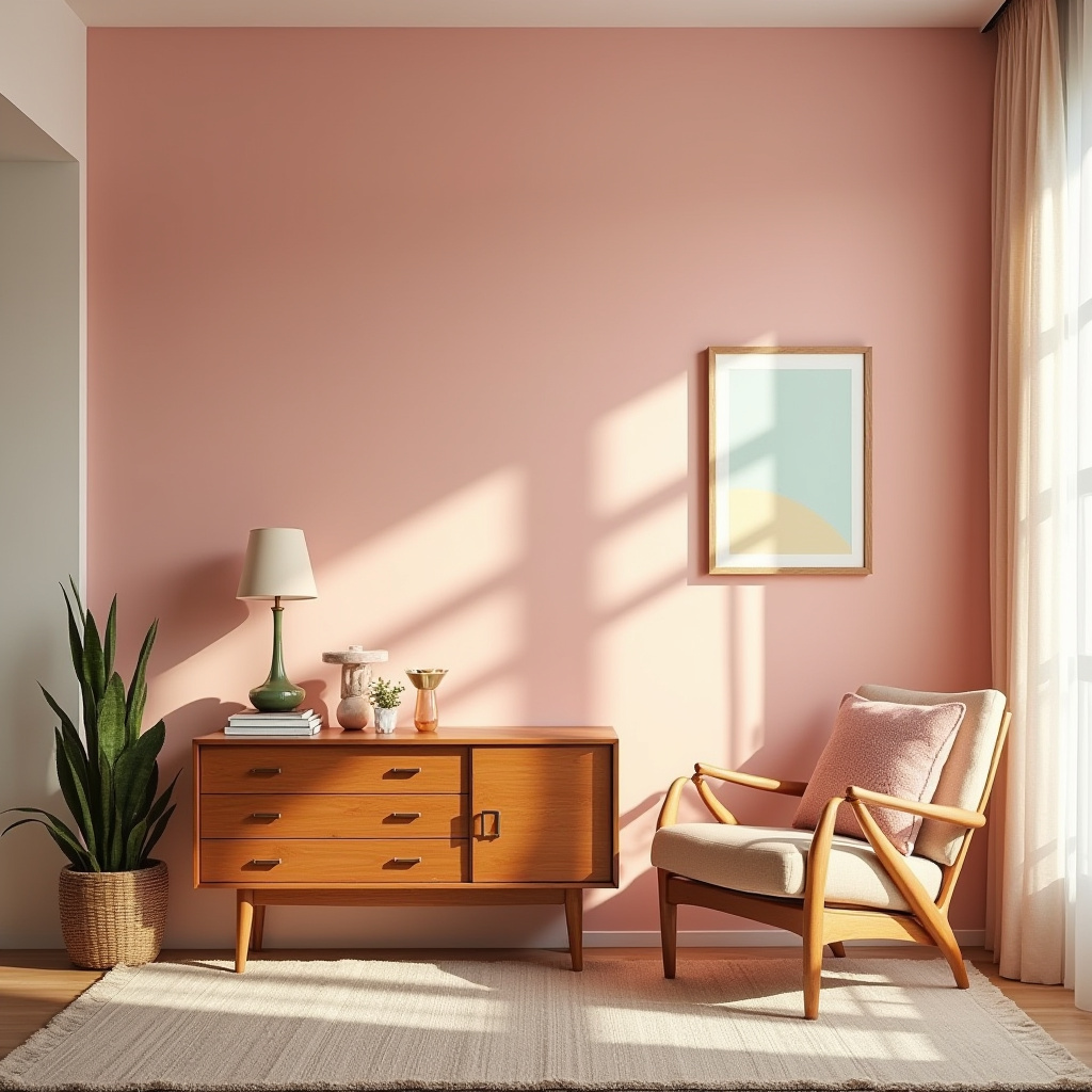light pink bedroom accent wall 12