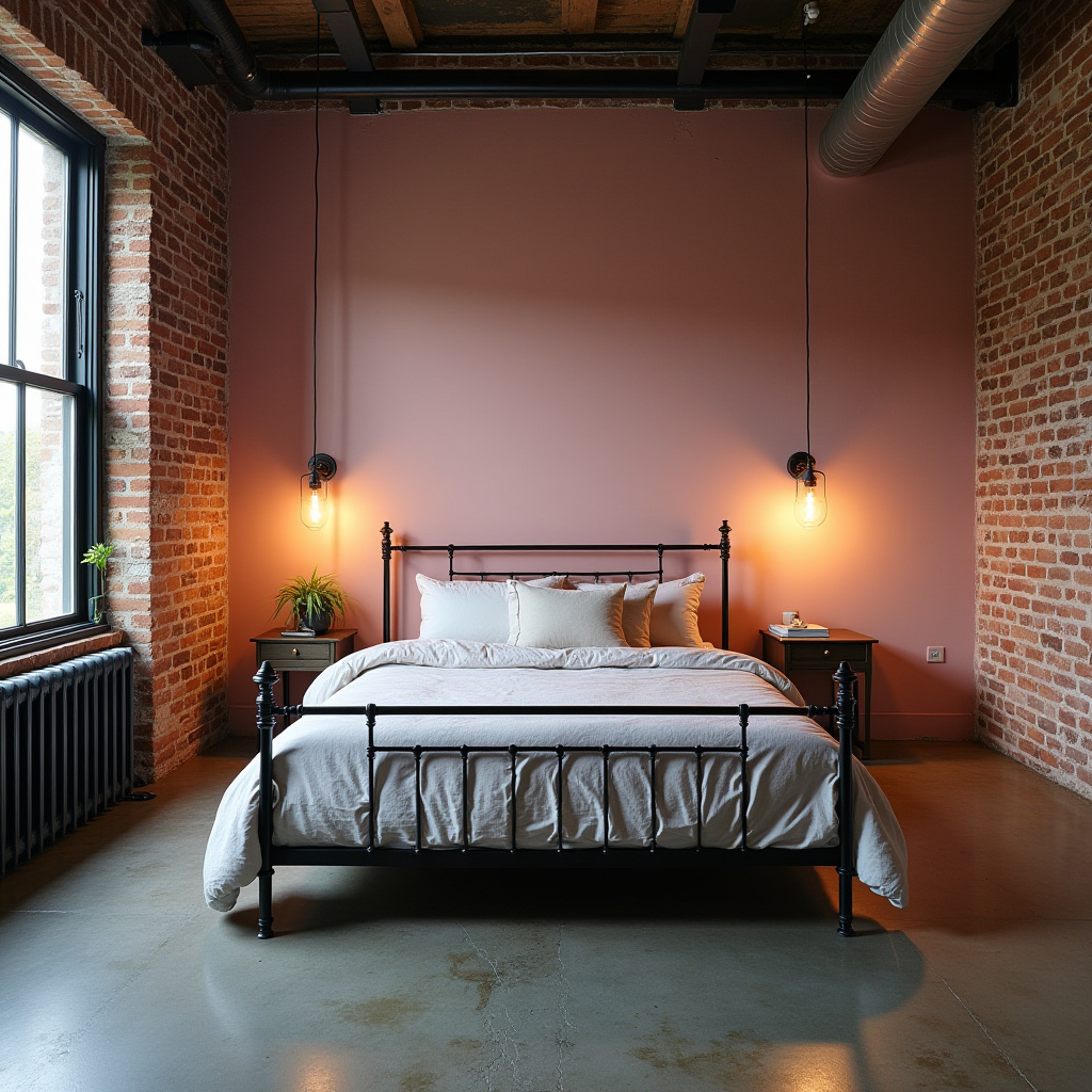 light pink bedroom accent wall 27