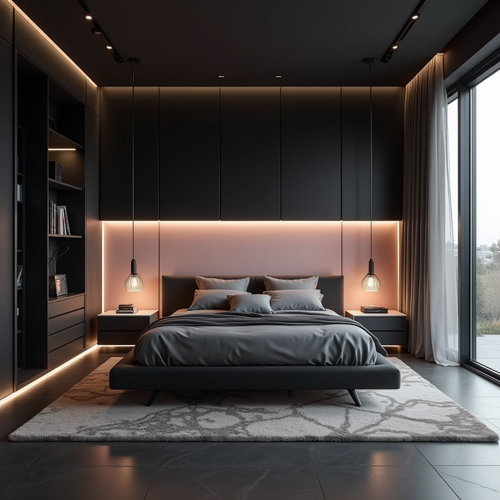 light pink bedroom accent wall 36