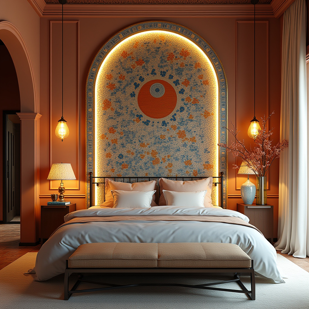 luxury bedroom LED panel design 15