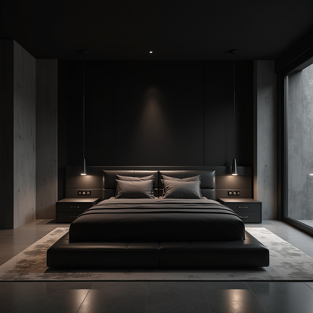 luxury bedroom LED panel design 6