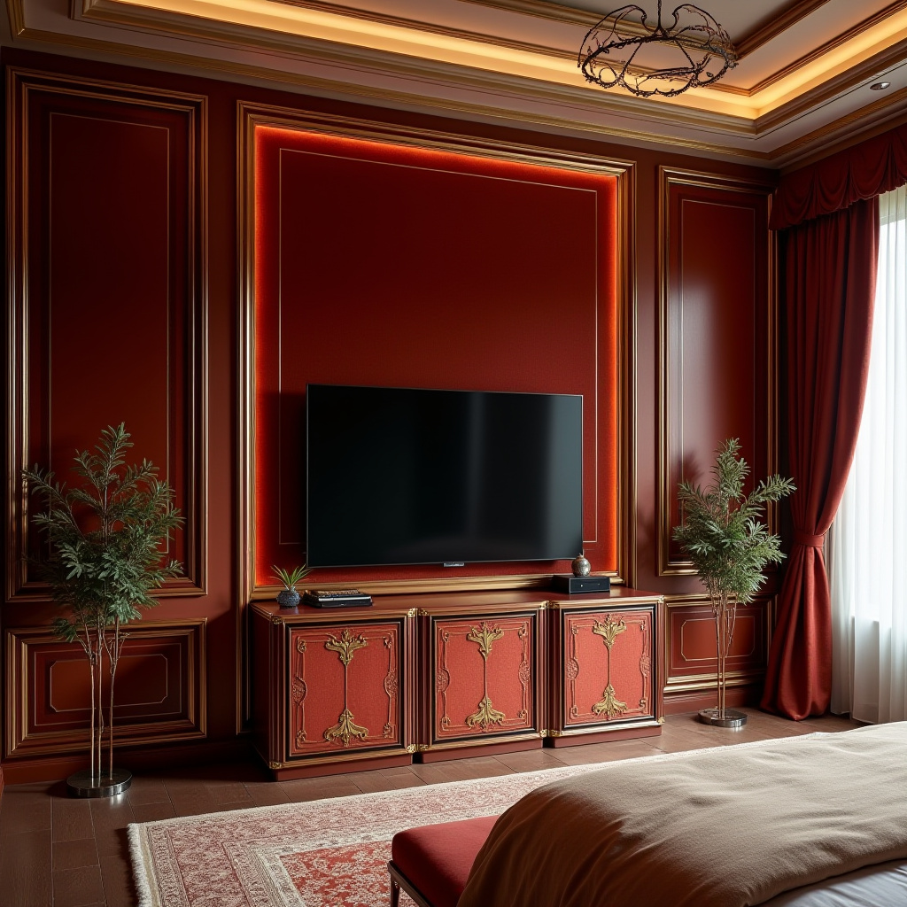 luxury bedroom TV cabinet design 9