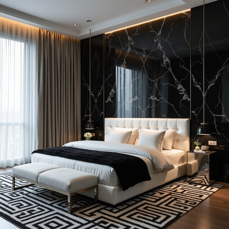 luxury black and white bedroom ideas 1