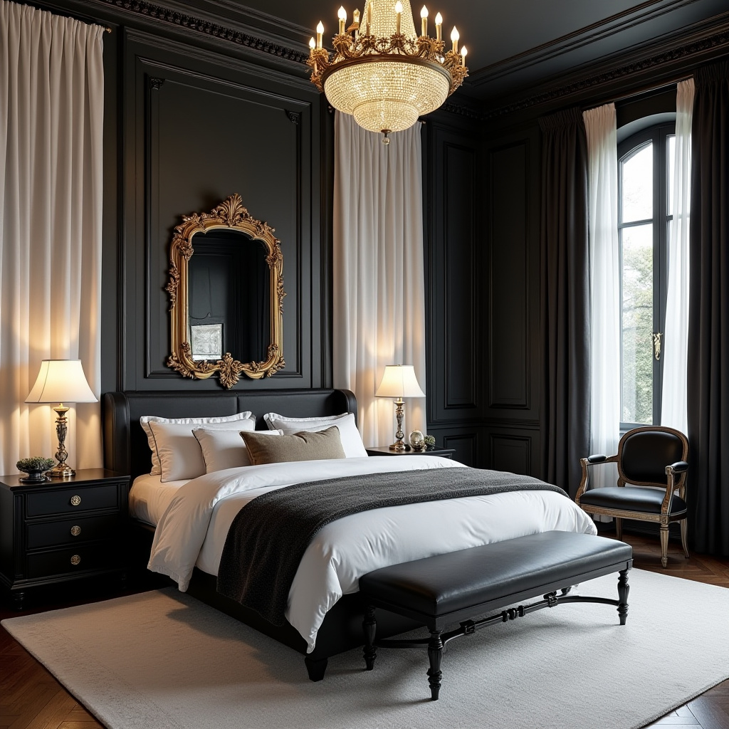 luxury black and white bedroom ideas 13